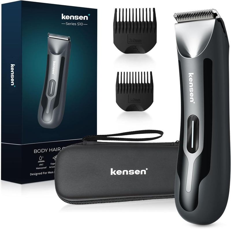 Body Hair Trimmer Men, kensen Electric Groin & Pubic Hair Trimmer Men