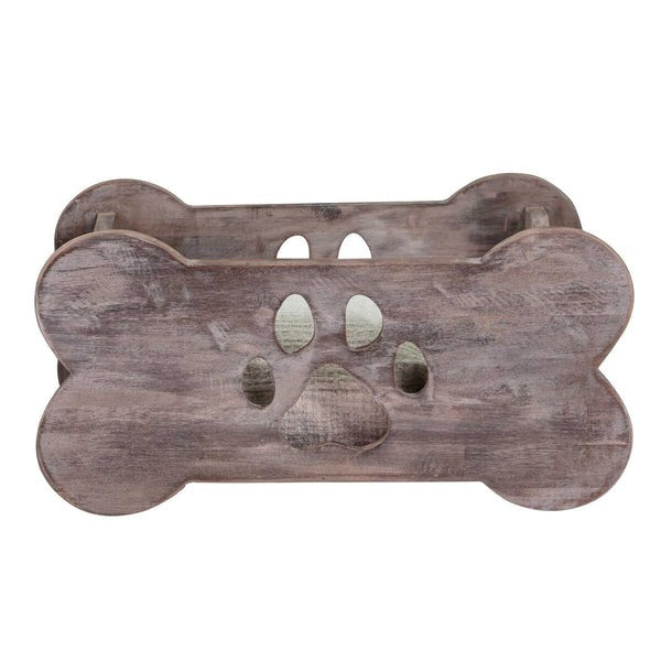 Bowser & Meowser Earth Friendly Recycled Wood Pet Bed, Bone Shape