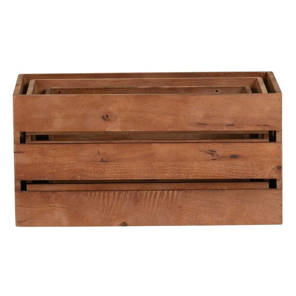 Bowser & Meowser Earth Friendly Recycled Wood Toy and Storage Boxes, Set of 3