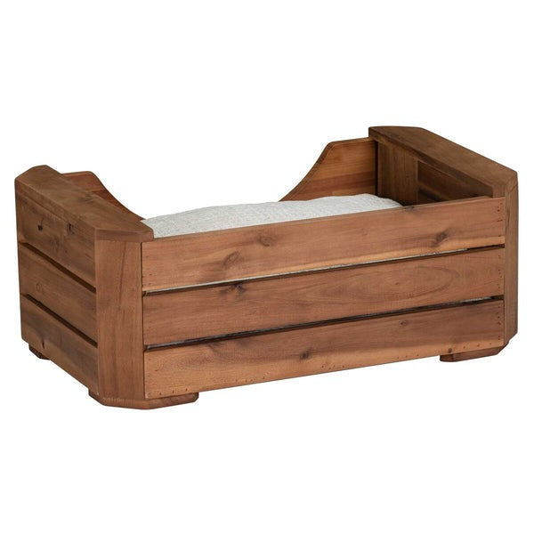 Bowser & Meowser Earth Friendly Recycled Wood Pet Bed, Paw Print