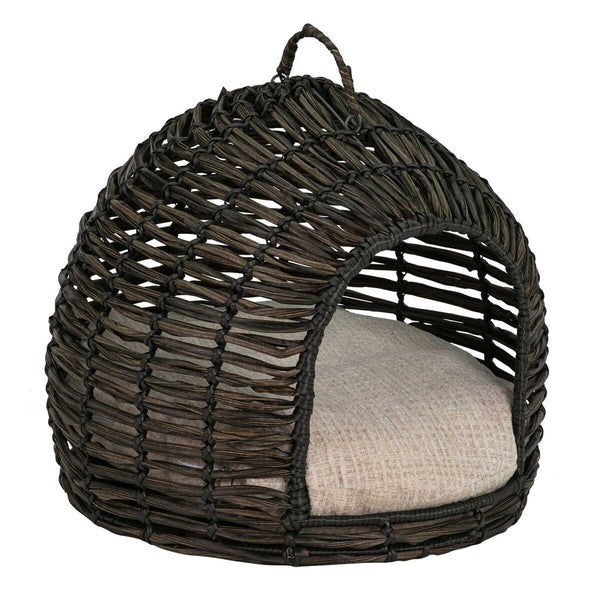 Bowser & Meowser Resin Wicker Hide Away Pet Bed with Handle