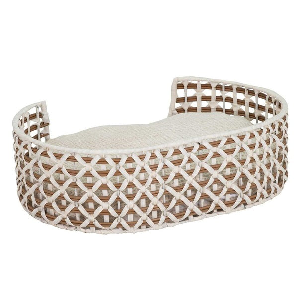 Bowser & Meowser Resin Wicker Pet Bed, Oval