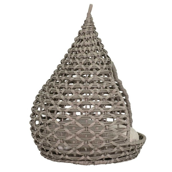 Bowser & Meowser Resin Wicker Pet Bed, Tear Drop