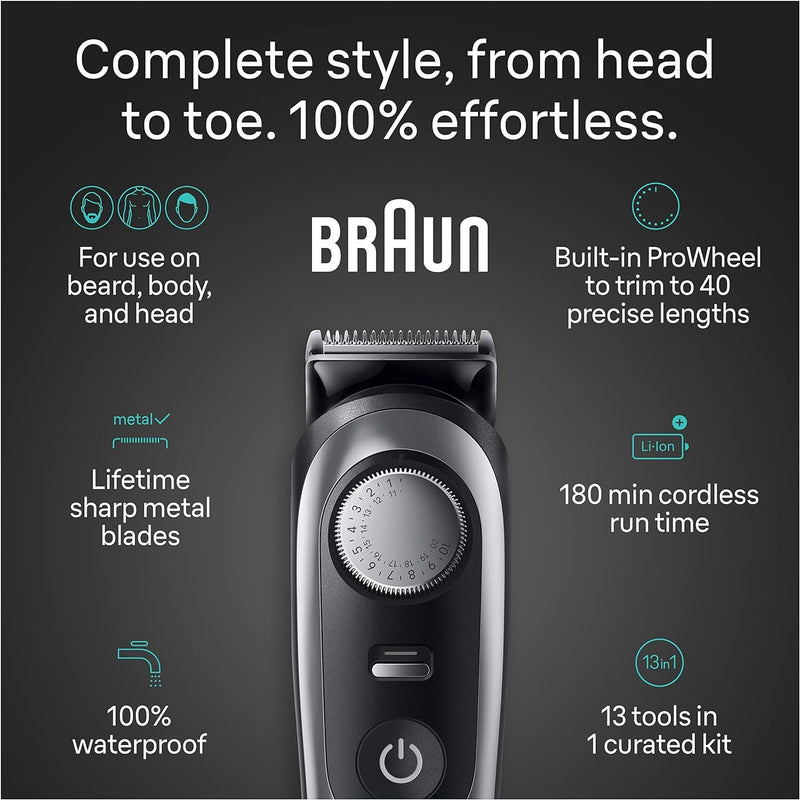 Braun All-In-One Style Kit Series 9 9440, 13-in-1 Trimmer for Men with Beard Trimmer