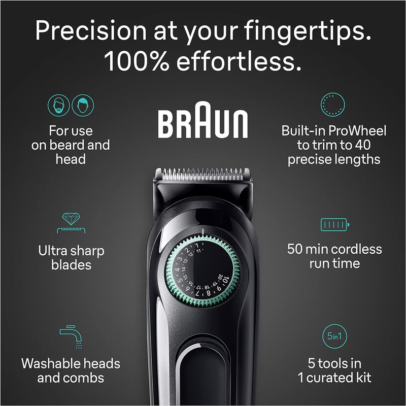 Braun All-in-One Style Kit Series 3 3450, 5-in-1 Trimmer for Men