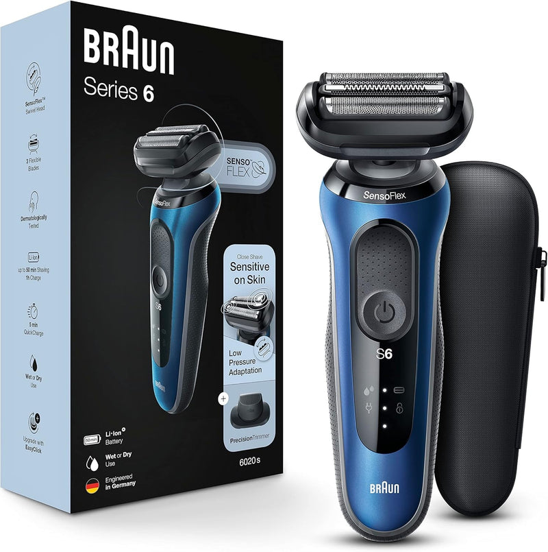 Braun Electric Razor for Men, Series 6 6020s SensoFlex Electric Foil Shaver