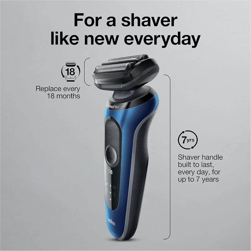 Braun Electric Razor for Men, Series 6 6020s SensoFlex Electric Foil Shaver