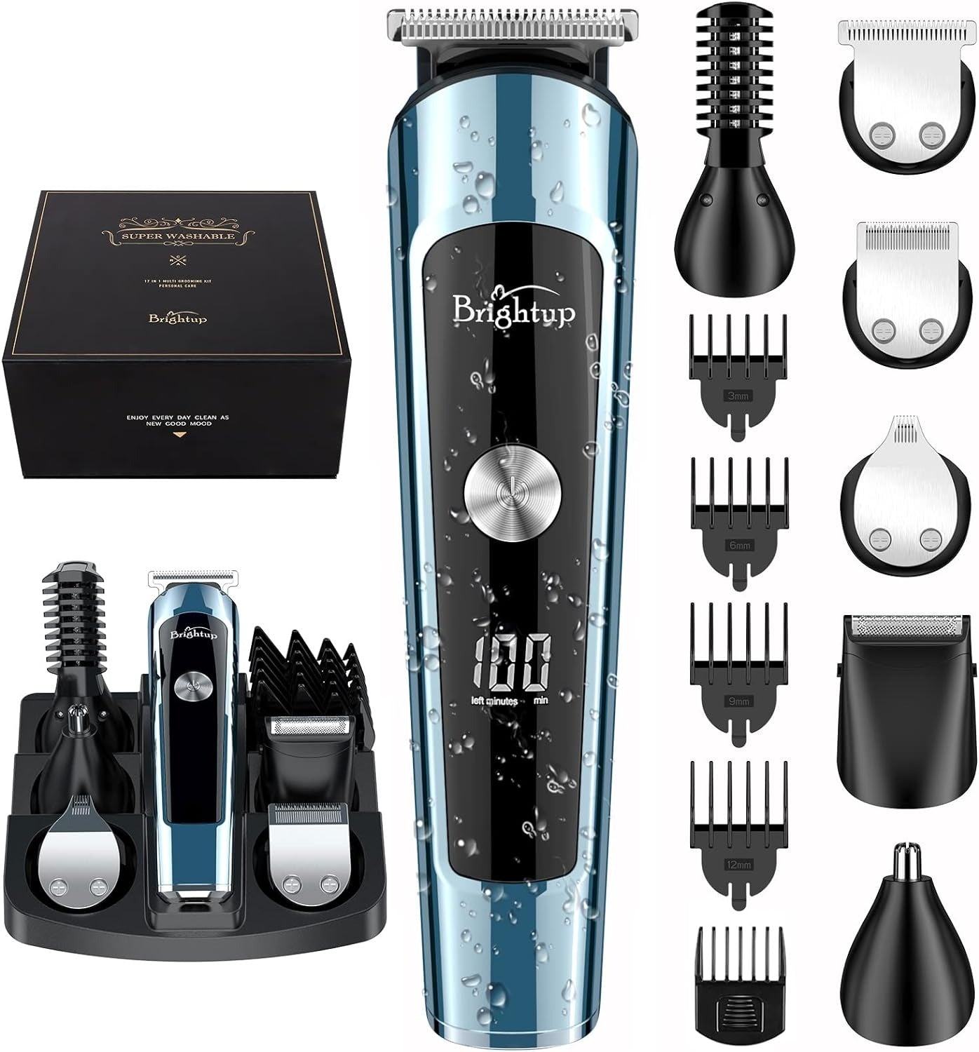Brightup Beard Trimmer, Electric Razor Hair Trimmer for Men
