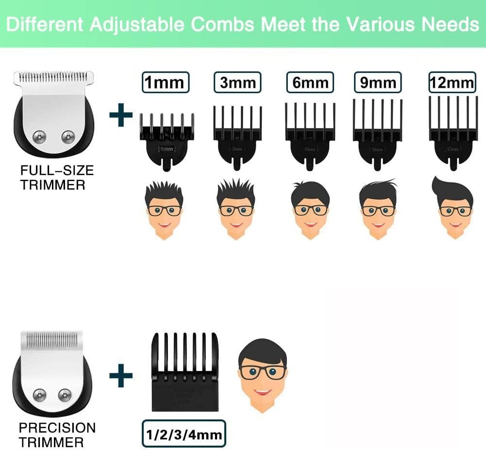 Brightup Beard Trimmer for Men - Electric Razor & Shaver, Cordless Hair Clippers Trimmers Set