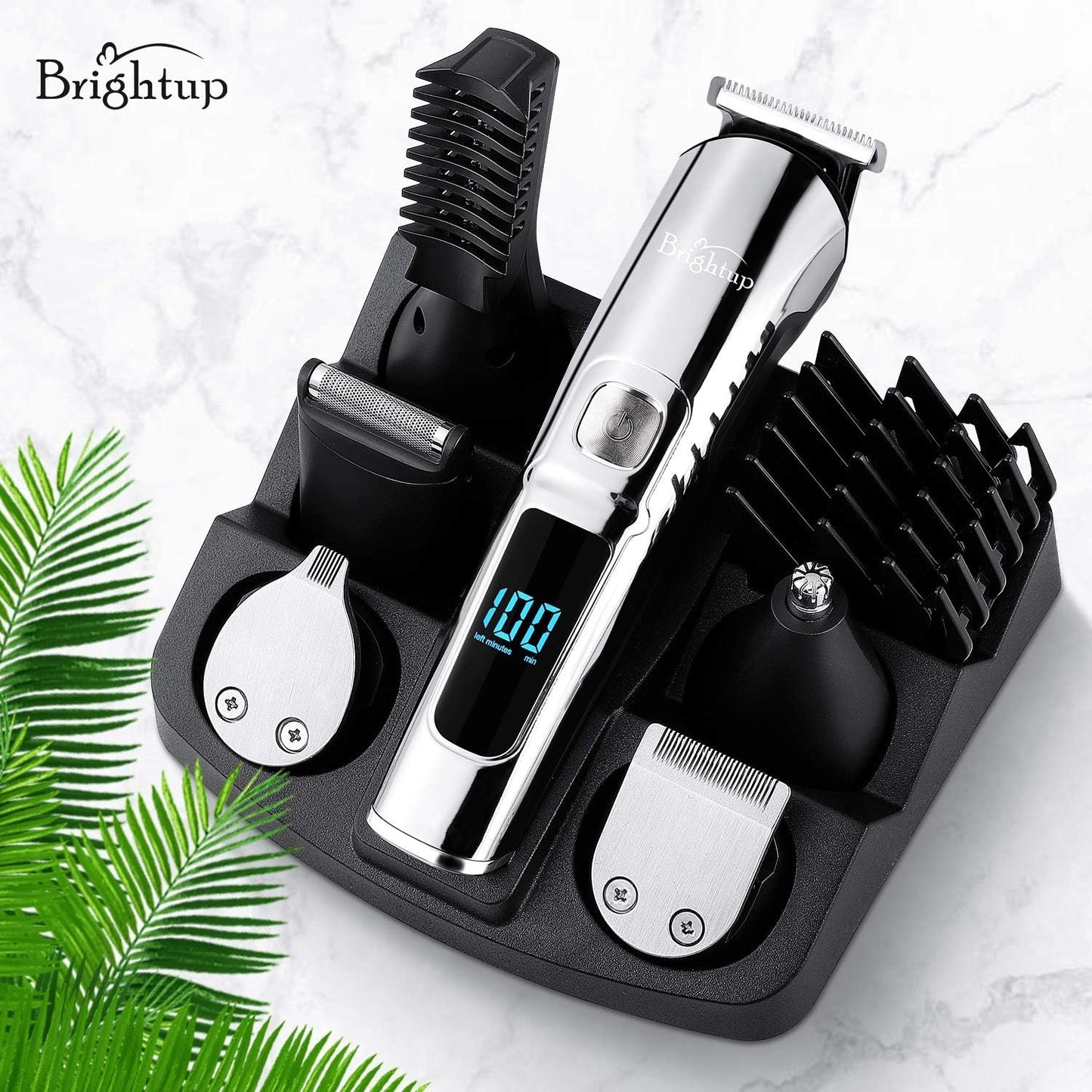 Brightup Beard Trimmer for Men - Electric Razor & Shaver, Cordless Hair Clippers Trimmers Set