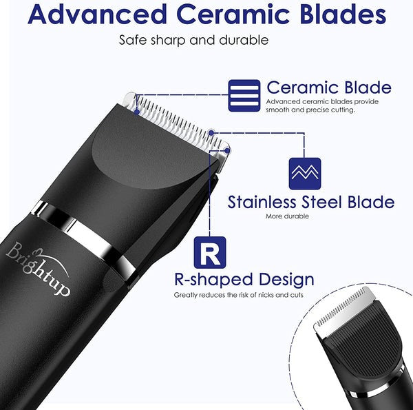 Brightup Body Hair Trimmer for Men | Wet & Dry