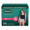 Depend Fit-Flex Underwear for Women Size Medium 88 ct