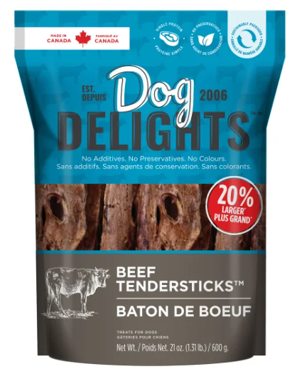 Dog Delights Beef Tendersticks Dog Treats 600 g (1.31 lb.)