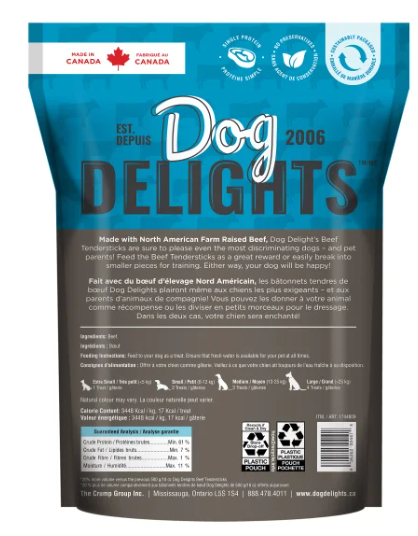 Dog Delights Beef Tendersticks Dog Treats 600 g (1.31 lb.)