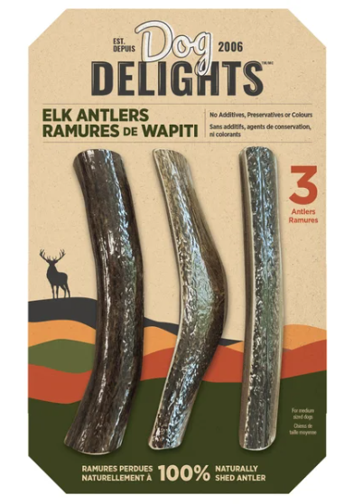 Dog Delights Elk Antlers, Pack of 3