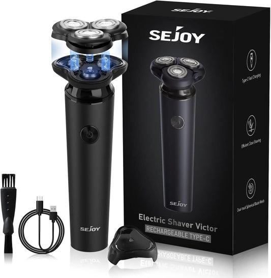 Electric Shaver Razor for Men Face,3D Rechargeable Rotary Shaver