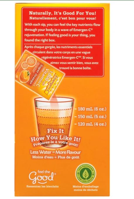 Emergen-C Super Orange, 1000mg Vitamin C