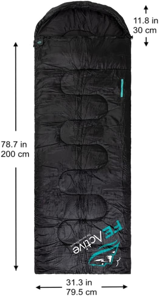 FE Active Camping Sleeping Bags - 4 Seasons XL, W/Hood