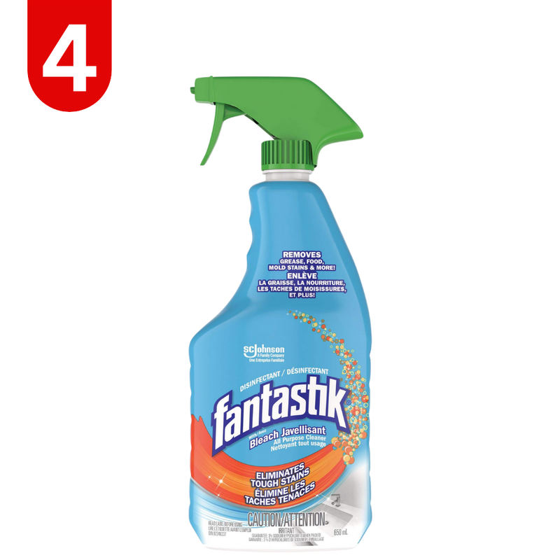 Fantastik All-Purpose Disinfectant Spray with Bleach, 650-mL | 2 Pack