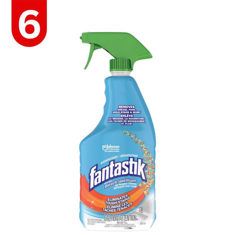 Fantastik All-Purpose Disinfectant Spray with Bleach, 650-mL | 2 Pack