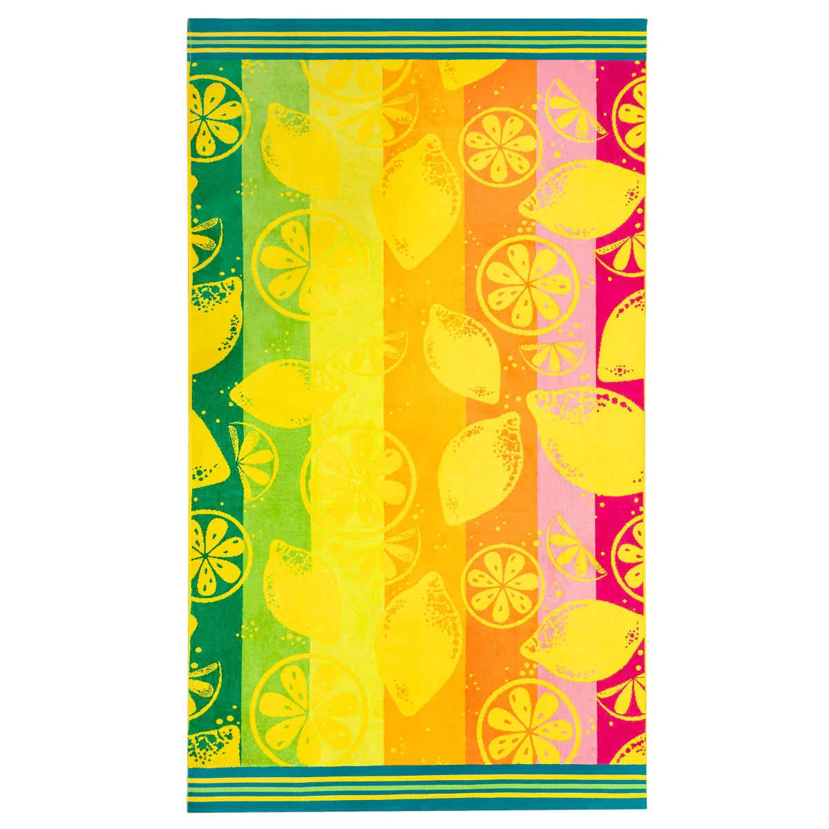 Fresh Lemonade & Summer Tiles Jacquard Beach Towel 2-pack