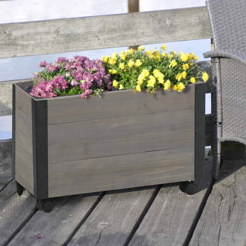 Grapevine 24N FSC Recycled Wood Planter with Casters