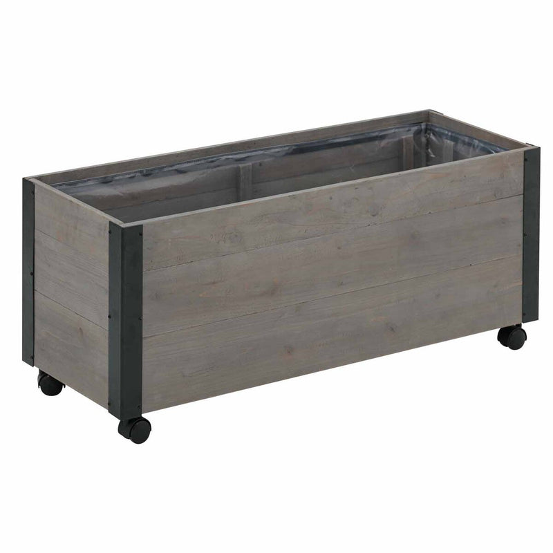 Grapevine 36IN FSC Recycled Wood Planter with Casters