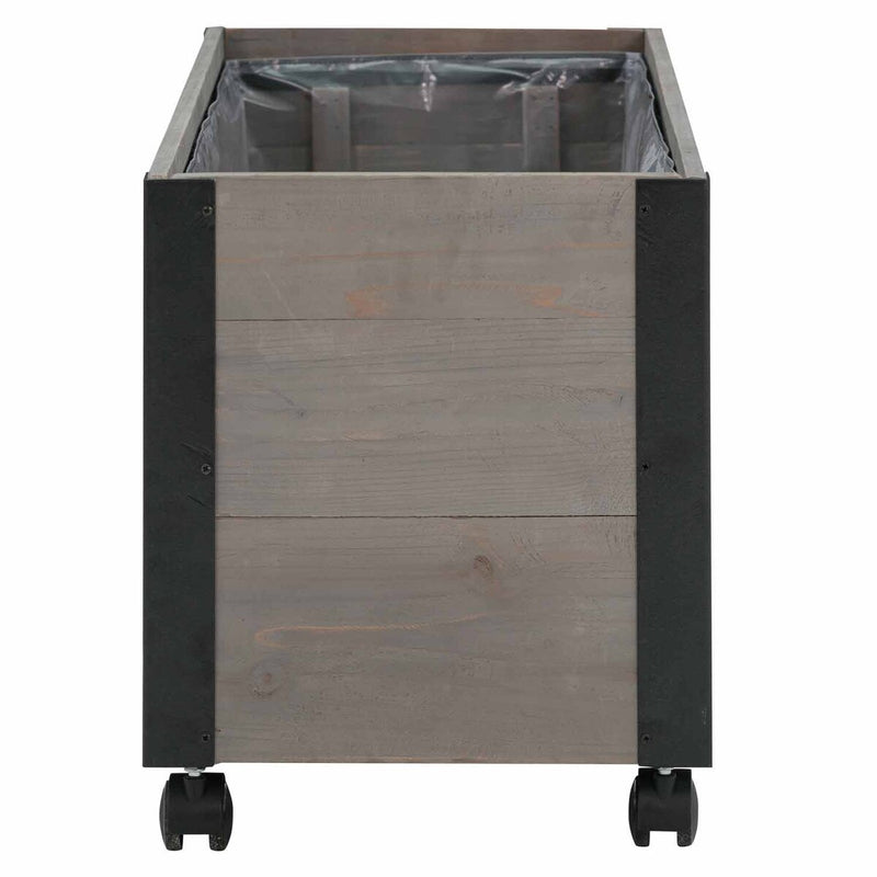 Grapevine 36IN FSC Recycled Wood Planter with Casters