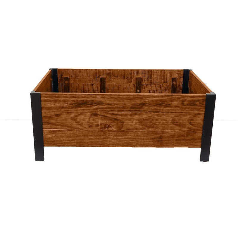 Grapevine FSC Recycled Wood Low-Profile Planter, Rectangular, 37IN x 24IN, Natural Brown