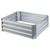 Grapevine Galvanized Steel Raised Garden Bed, Rectangular, Silver