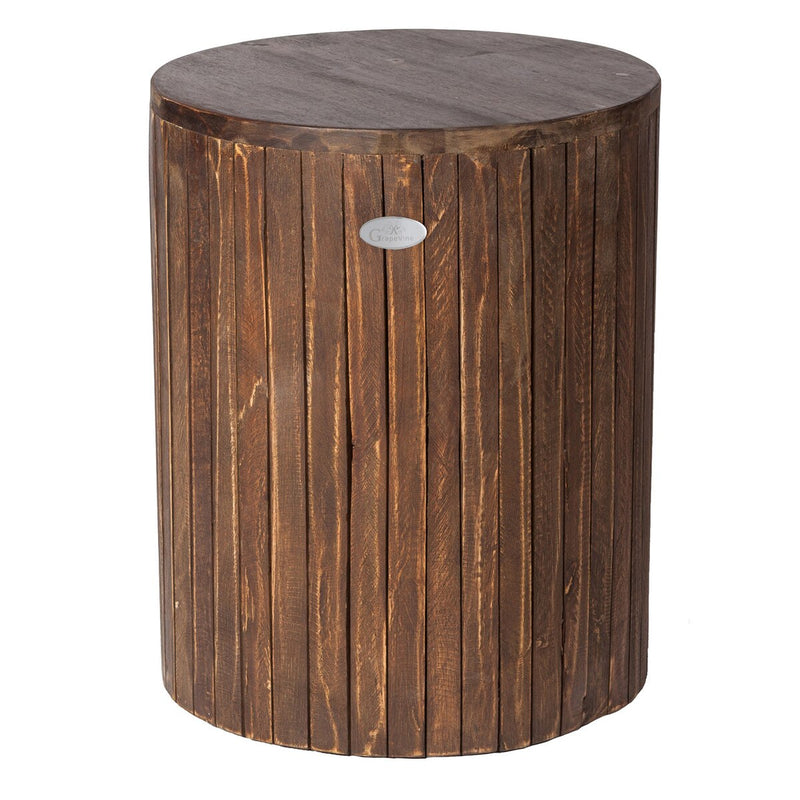 Grapevine Michael Recycled Wood Stool End Table, Cacao Brown