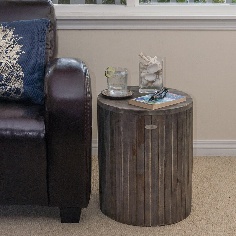 Grapevine Michael Recycled Wood Stool End Table, Cacao Brown