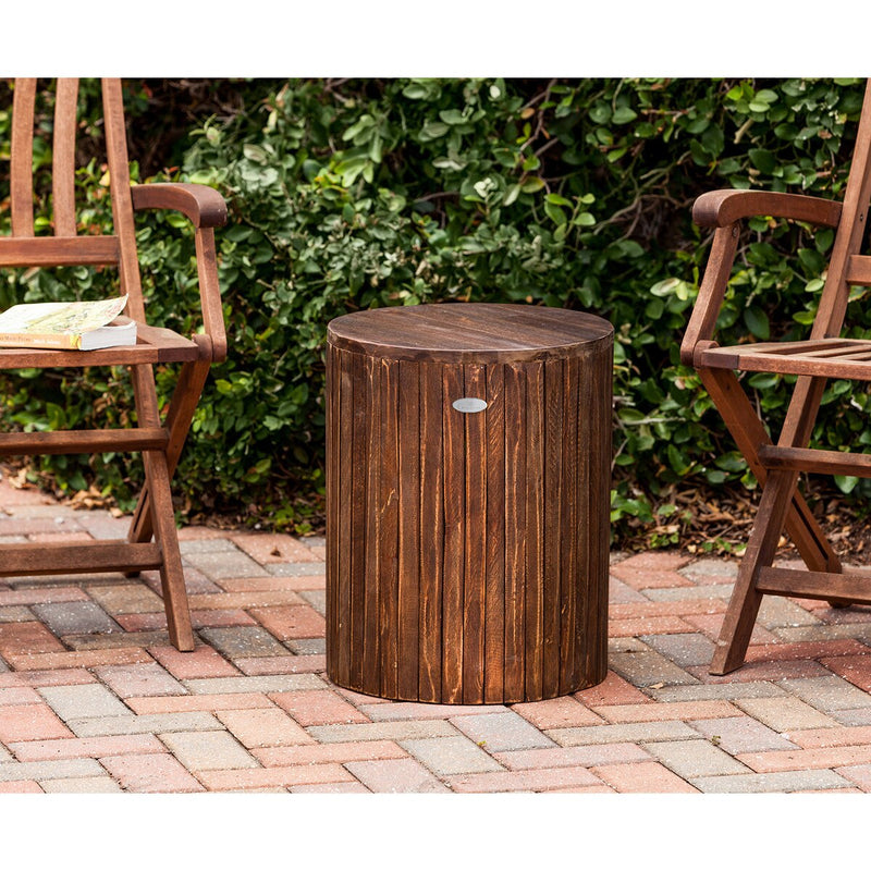 Grapevine Michael Recycled Wood Stool End Table, Cacao Brown