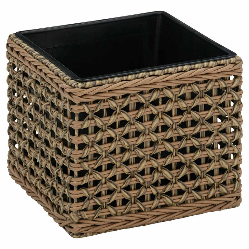 Grapevine Nesting Polyrattan Planter, Square, 2-Pack