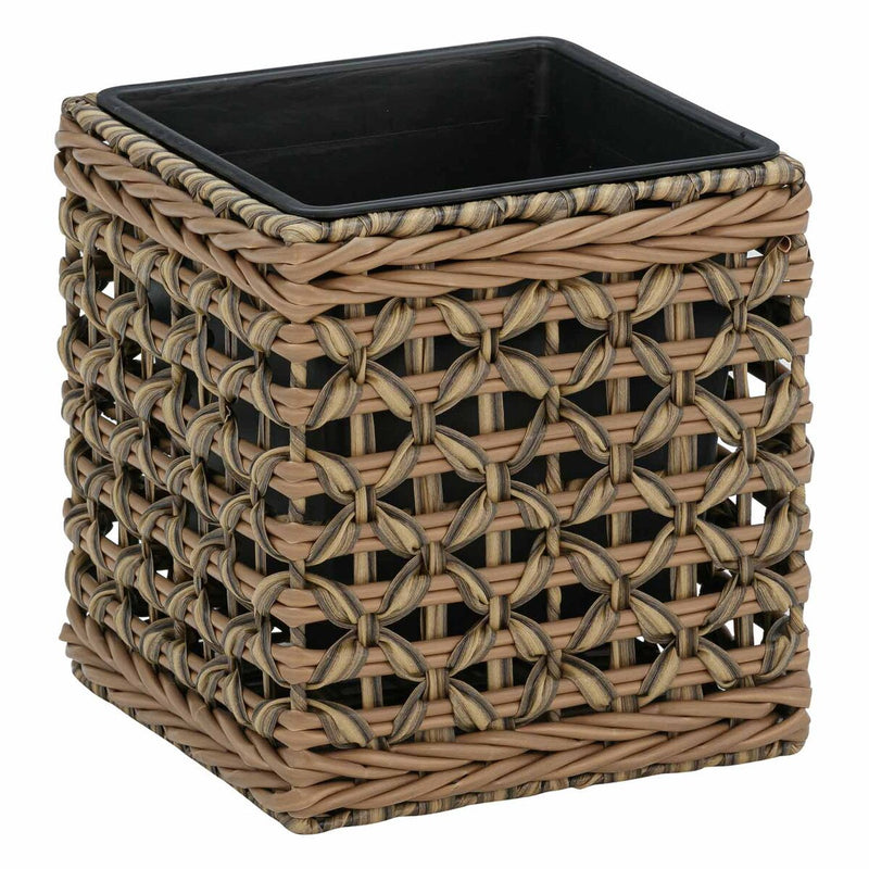 Grapevine Nesting Polyrattan Planter, Square, 2-Pack