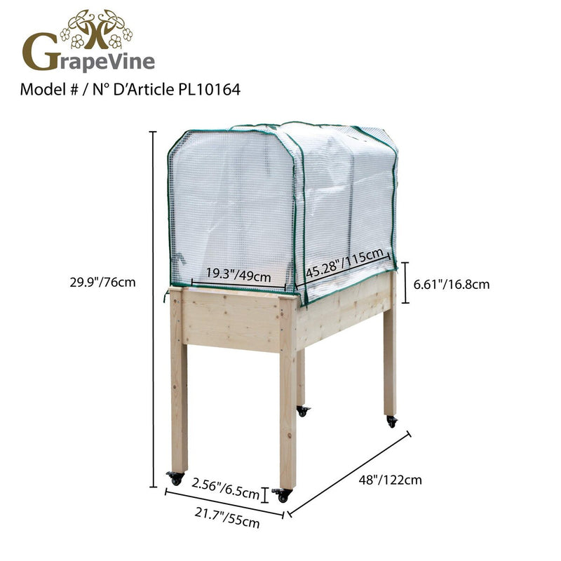 Grapevine Raised Planter Greenhouse