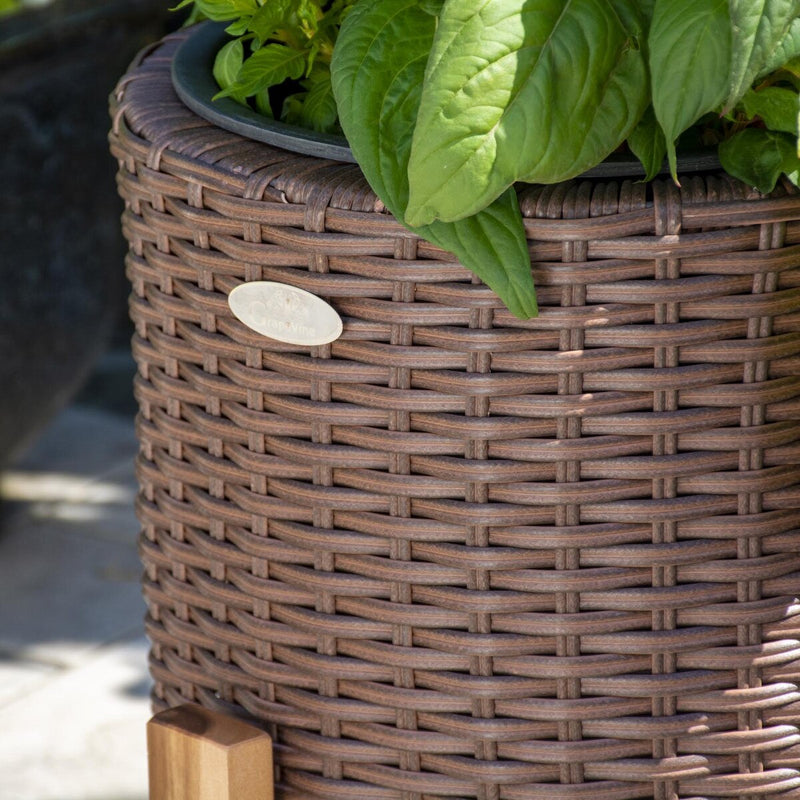 Grapevine Resin Wicker Planter with Stand