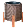 Grapevine Resin Wicker Planter with Stand