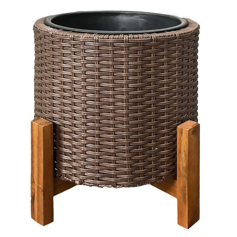 Grapevine Resin Wicker Planter with Stand