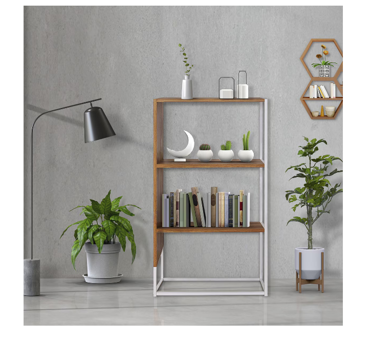 JR Home Collection Milo Three Tier Bookshelf