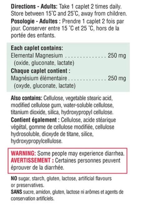 Jamieson Magnesium 250 mg Ultra Strength, 2 x 150 Caplets