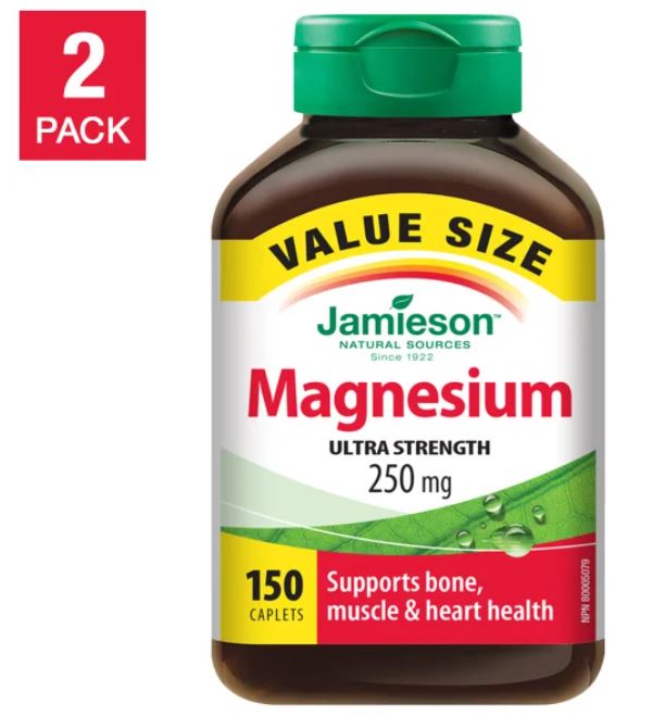 Jamieson Magnesium 250 mg Ultra Strength, 2 x 150 Caplets