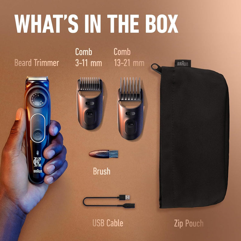 King C. Gillette Beard Trimmer Full Kit with 40 beard length settings and Washable Lifetime Sharp