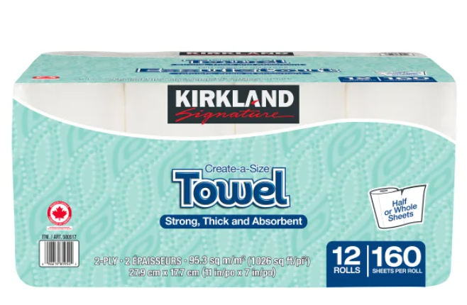 Kirkland Signature 2-ply Paper Towels, 12-pack