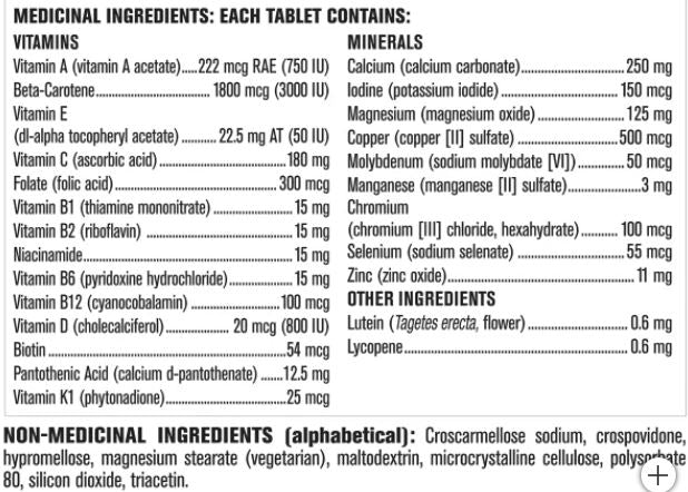 Kirkland Signature Men 50+ Multivitamin, 365 Tablets