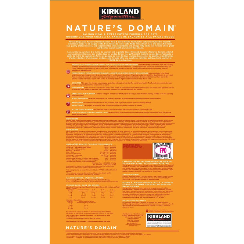 Kirkland Signature Nature s Domain Formula Cat Food 8.1 kg 17.8 lb