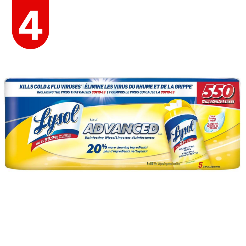 Lysol Advanced Disinfecting Wipes, 550 Wipes