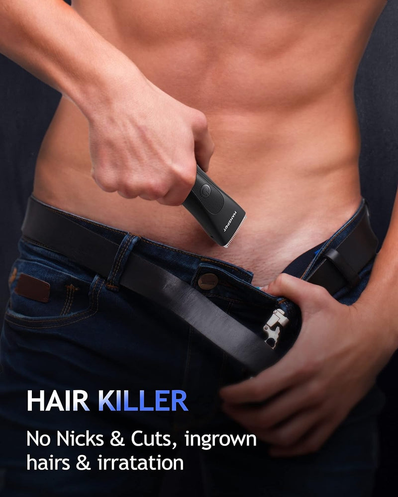 MANSPOT Manscape Groin Hair Trimmer for Men- Black