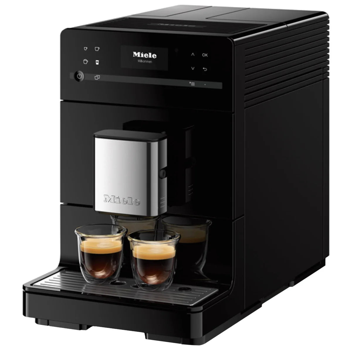 Miele CM5310 Silence Countertop Coffee Machine, Obsidian Black