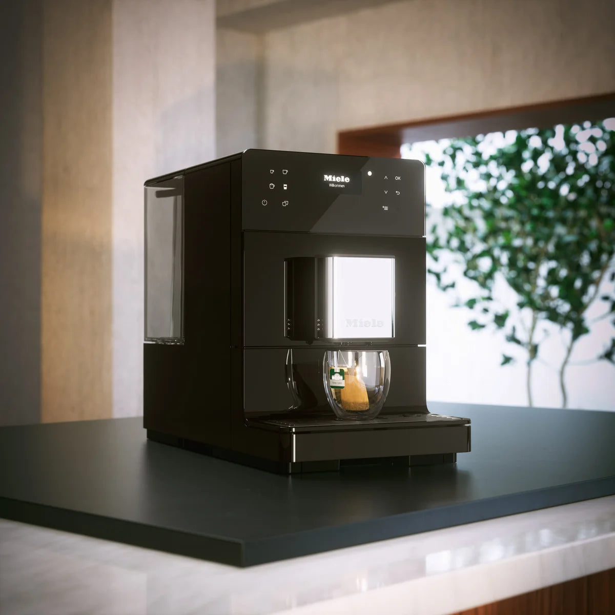 Miele CM5310 Silence Countertop Coffee Machine, Obsidian Black